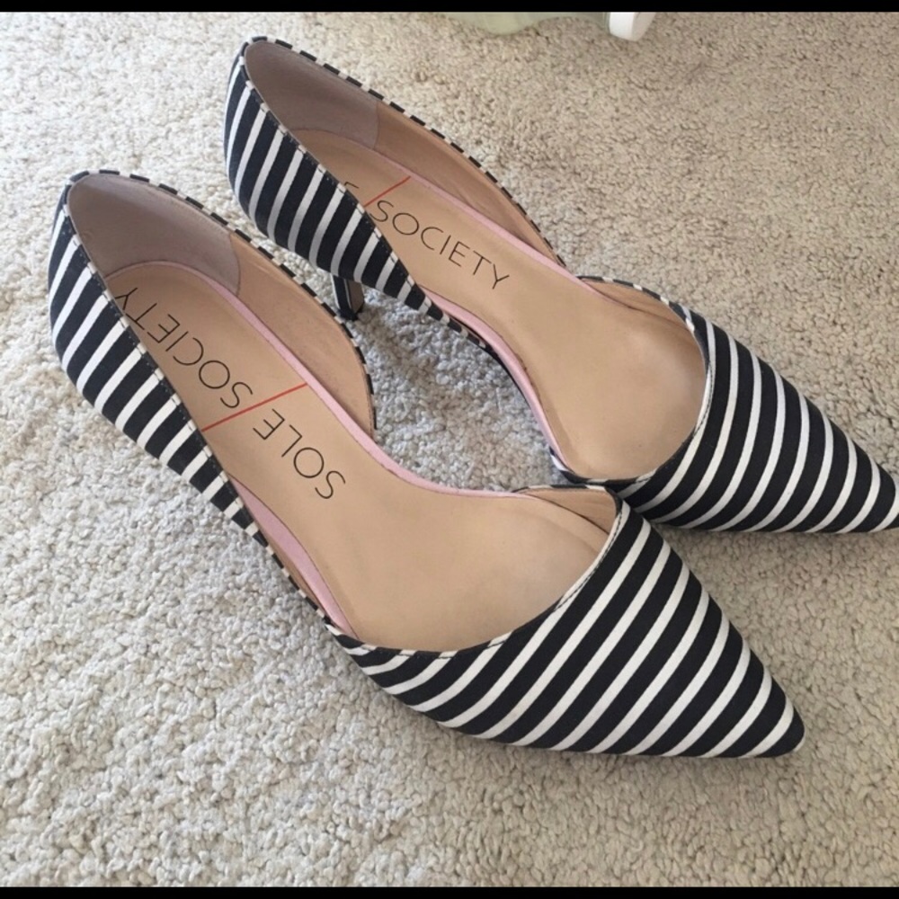 Sole Society Striped Heels